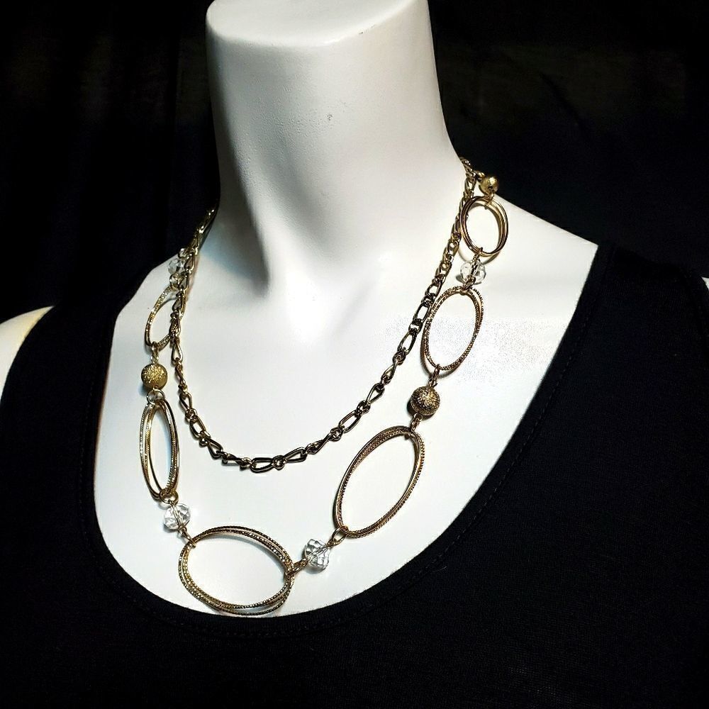 Gold & Clear Multilayer Necklace